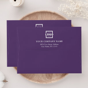 Custom Business Logo Professional Purple Envelope