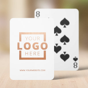 Custom Business Logo Promotion Branded Rose Gold Playing Cards