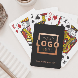 Custom Business Logo Promotion Branded Rose Gold Playing Cards