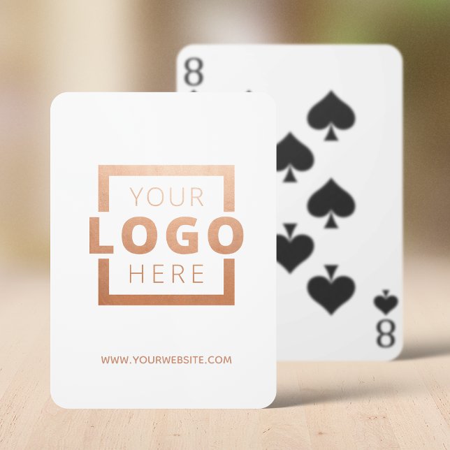 Custom Business Logo Promotion Branded Rose Gold Playing Cards (Creator Uploaded)