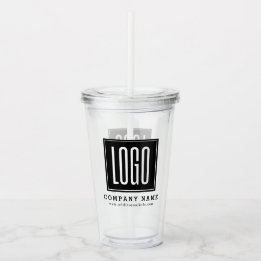 Custom Business Logo Promotional  Acrylic Tumbler