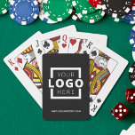 Custom Business Logo Promotional Branded Black Playing Cards<br><div class="desc">Go beyond the typical promotional pen or notepad and give out a customisable deck of cards with your logo and website URL. 
Bring branding customisation to the next level by selecting a background colour to match your brand colour.</div>