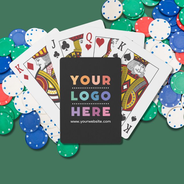 Custom Business Logo Promotional Branded Black Playing Cards (Creator Uploaded)