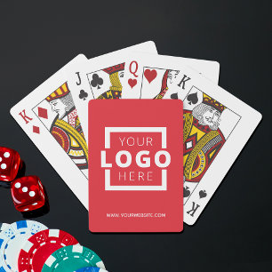 Custom Business Logo Promotional Branded Red Playing Cards