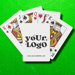 Custom Business Logo Promotional Branded White Playing Cards