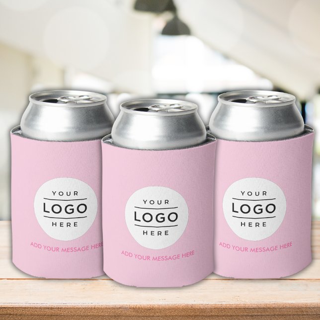 Custom Business Logo Promotional Can Cooler (Custom Business Logo Promotional Can Cooler in pink color)
