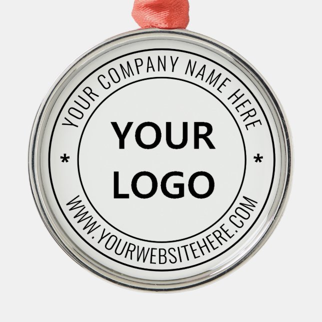 Custom Business Logo Promotional Office Christmas Metal Ornament (Front)