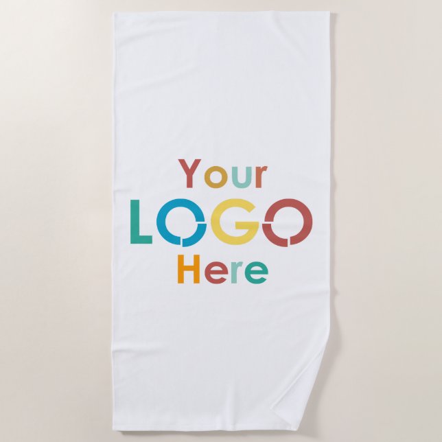 Custom Business Logo Promotional Pool Beach Towel (Front)