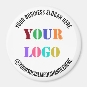 Custom Business Logo Promotional Social Media Name Magnet