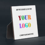 Custom Business Logo Promotional Social Media Name Plaque<br><div class="desc">Custom Business Logo Promotional Social Media Name Company Slogan Professional Personalised Stamp Gift - Add Your Logo - Image - Photo / Business Slogan - Tagline - Name - Company / Social Media Handle - Website - Email - Phone - Contact Information ! Resize and move or remove and add...</div>