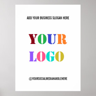Custom Business Logo Promotional Social Media Name Poster