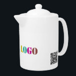 Custom Business Logo Promotional Teapot Gift<br><div class="desc">Teapots with Custom Company Logo Your Business Promotional Personalised Gift - Make Unique Your Own Design - Add Your Logo / Image / or Text / more - Resize and move or remove and add elements / image with Customisation tool. Choose / add your favourite background / text colours !...</div>