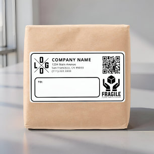 Custom Business Logo QR code Fragile Warn Shipping