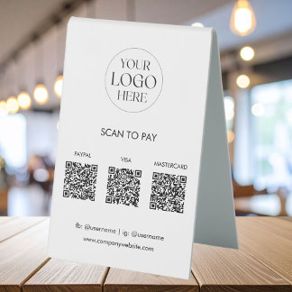 Custom Business Logo QR Code Modern Payment