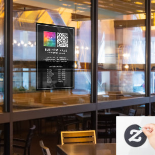 Custom Business Logo QR Code Opening Hours