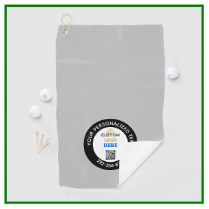 Custom Business Logo QR Code Personalised Golf Towel