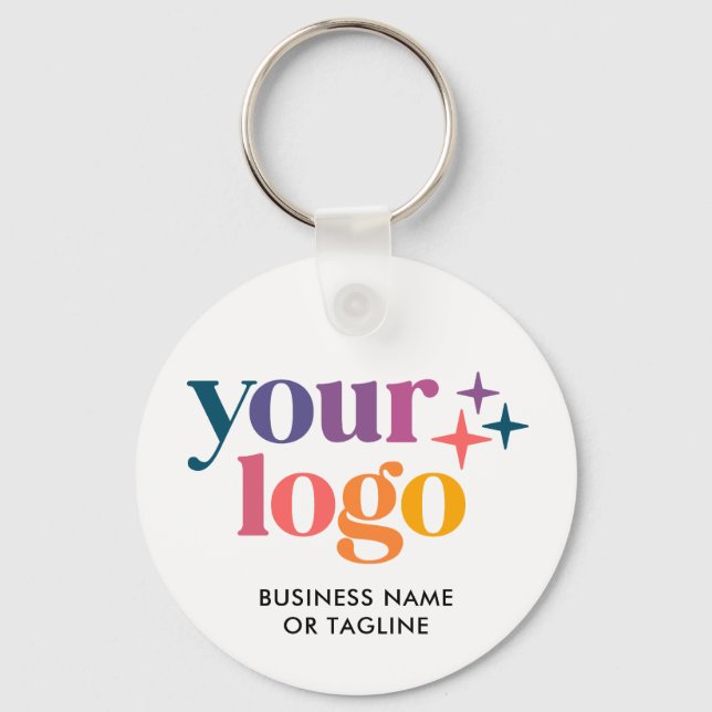 Custom Business Logo QR Code Promo Key Ring (Front)