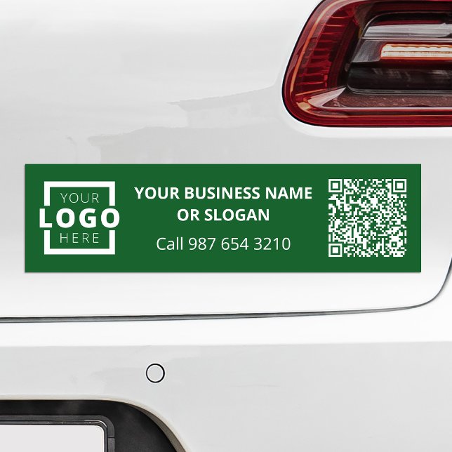 Custom Business Logo QR Code Promotional Corporate Bumper Sticker (Creator Uploaded)