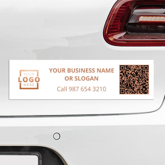 Custom Business Logo QR Code Promotional Corporate Bumper Sticker (Creator Uploaded)