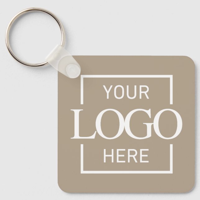 Custom Business Logo & QR Code Promotional Swag Key Ring (Front)