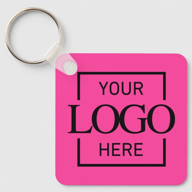 Custom Business Logo & QR Code Promotional Swag Key Ring (Front)