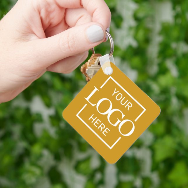 Custom Business Logo & QR Code Promotional Swag Key Ring (Hand)