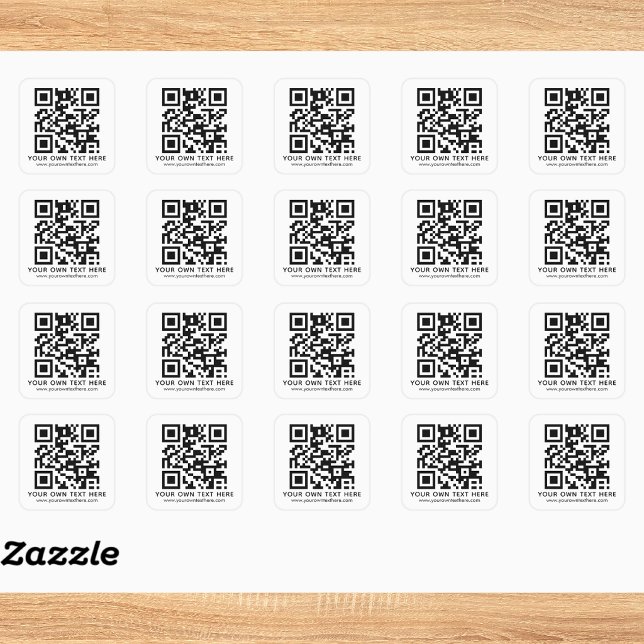 Custom Business Logo QR Code Square Sticker (Creator Uploaded)