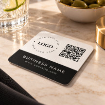 Custom Business Logo QR Code & Text Professional