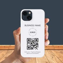 Custom Business Logo QR Code & Text Promotional 