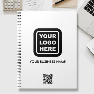 Custom Business Logo QR Code Text Promotional Notebook