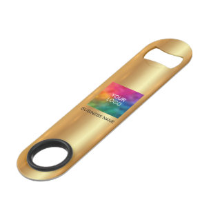 Custom Business Logo QR Code Url Glamour Gold