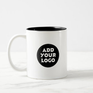 Custom Business logo QR code website Two-Tone Coffee Mug