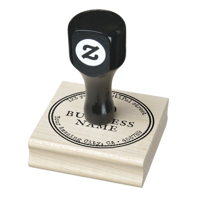 Custom Business Logo Return Address Border Rubber Stamp (Stamp)