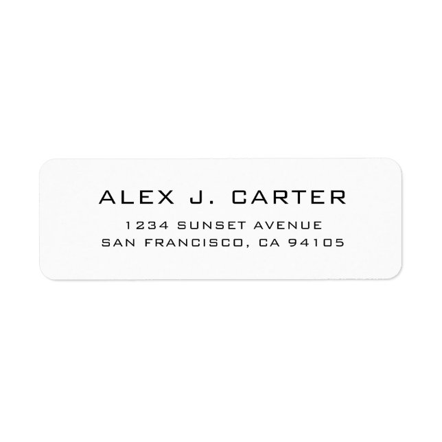 Custom Business Logo Return Address Branding  Label (Front)