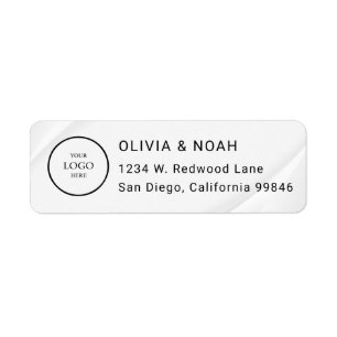 Custom Business Logo  Return Address Label