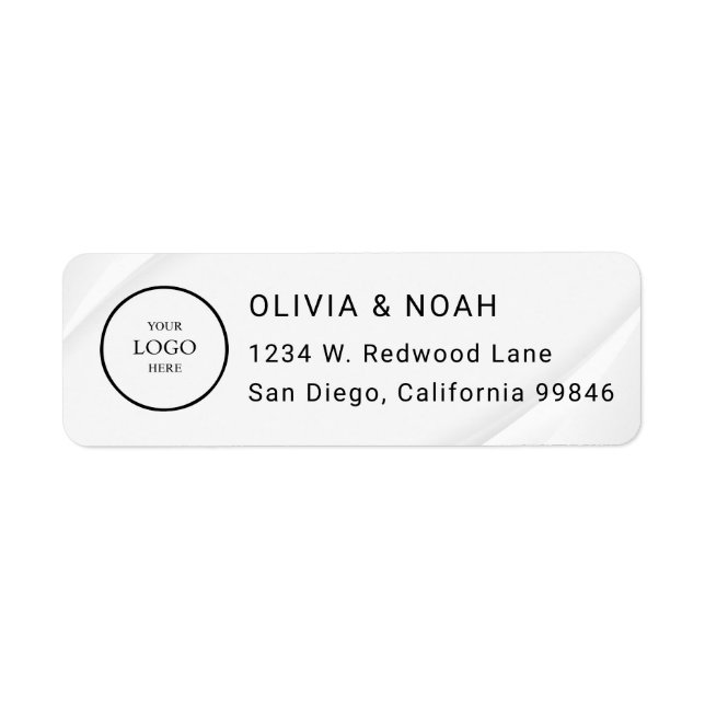 Custom Business Logo  Return Address Label (Front)