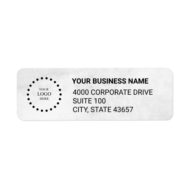 Custom Business Logo  Return Address Label (Front)