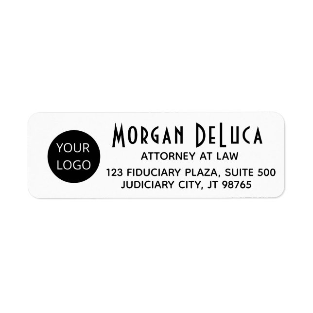 Custom Business Logo Return Address Label Template (Front)