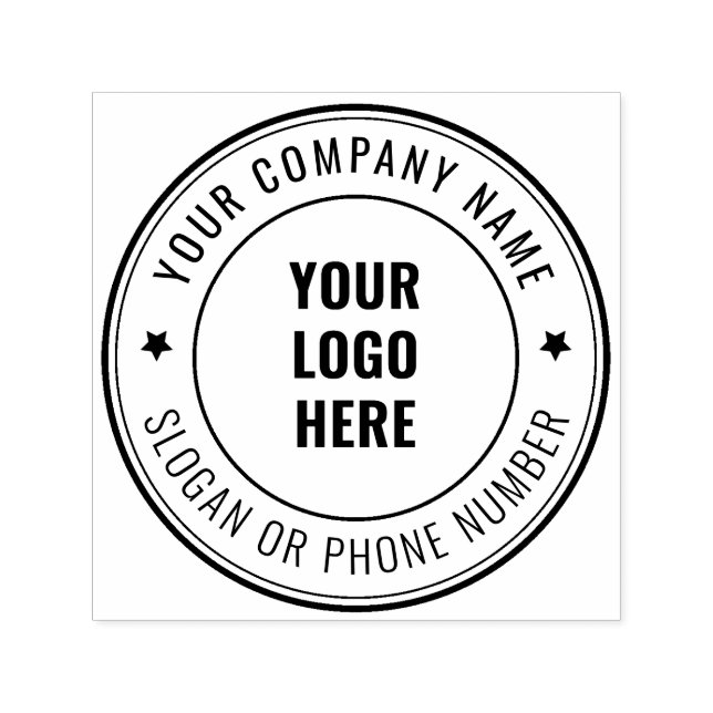 Custom Business & Logo Self Inking Rubber Stamp (Design)