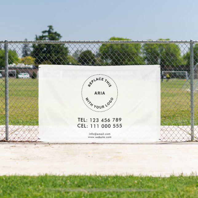 Custom Business Logo Simple White Banner (Insitu)