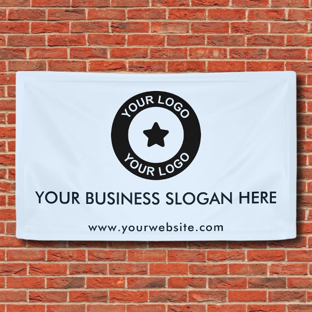 Custom Business Logo Slogan Website Promotional Banner (Creator Uploaded)