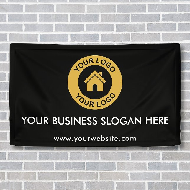 Custom Business Logo Slogan Website Promotional Banner (Creator Uploaded)