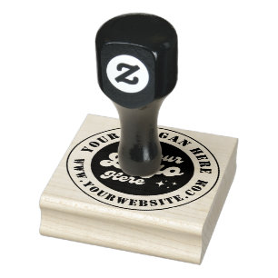 Custom Business Logo Slogan Website Rubber Stamp