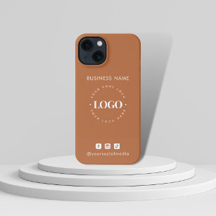 Custom Business Logo & Social Media Minimalist iPh iPhone 15 Plus Case