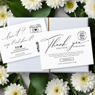 Custom Business Logo Social Media Thank You Calling Card