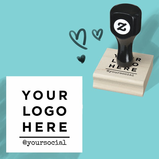 Custom Business Logo Social Network Rubber Stamp (logo Social Network Rubber Stamp)