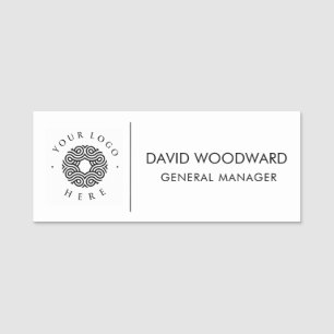 Custom Business Logo Staff Name Title Name Tag