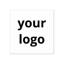 Custom Business Logo Stamp Square Full Image