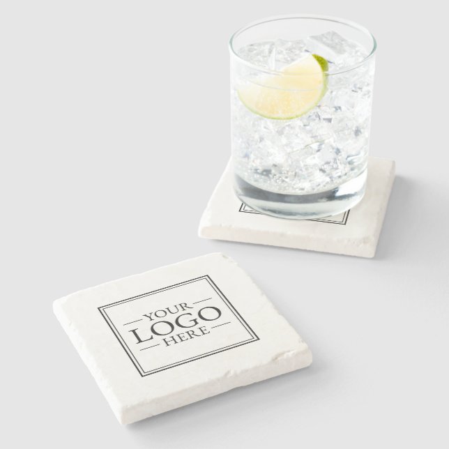 Custom Business Logo Stone Coaster (Side)