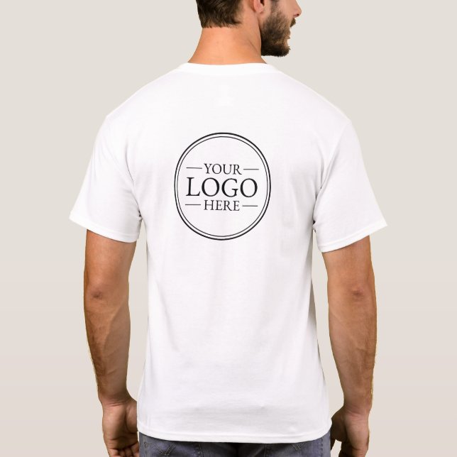 Custom Business Logo T-Shirt (Back)